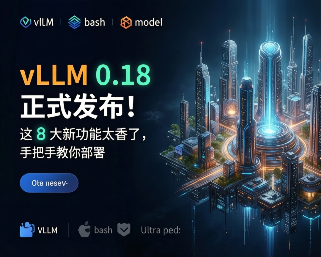 vLLM 0.18 正式发布！这 8 大新功能太香了，手把手教你部署